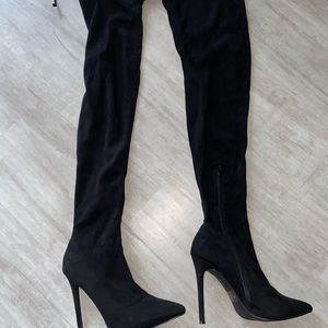 Womens Ladies Thigh High Pointed Toe Sexy Party Over The Knee Boots Size 7.5